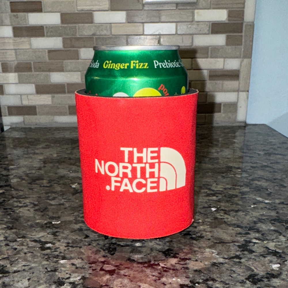 ✨3/$10 The North Face Can Snap Koozie Red